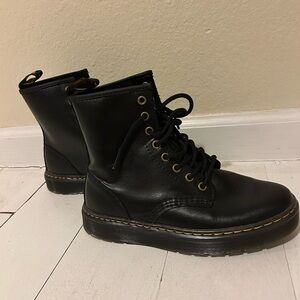 Dr. Martens Black Leather Combat Boots